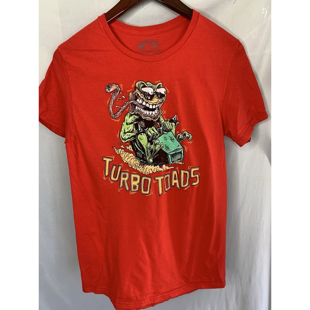 Mens M‎ Turbo Toads Graphic Red Short Sleeve Gaming Tshirt Lootcrate
